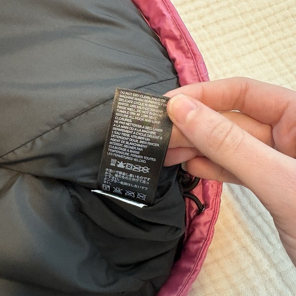 The North Face 550 Puffer Vest Goose Down Women's Sz Large Pink Full Zip - Picture 11 of 16